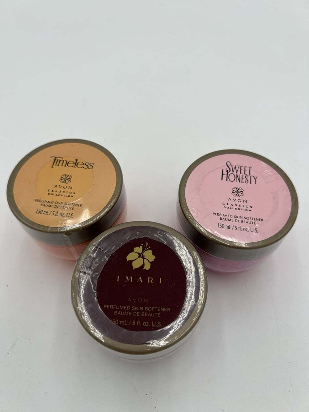 Avon Perfumed Skin Softener Lot 3 Sweet Honesty Timeless Imari 5 oz NEW Sealed